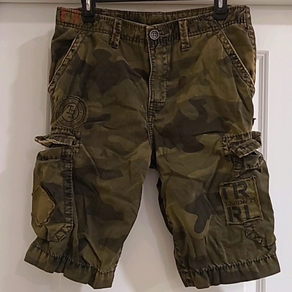 True Religion Camo Cargo Shorts